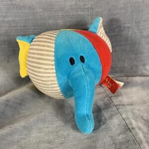 Gitzy Baby Elephant Rattle Plush Ball Sensory Nursery Toy Stuffed Animal